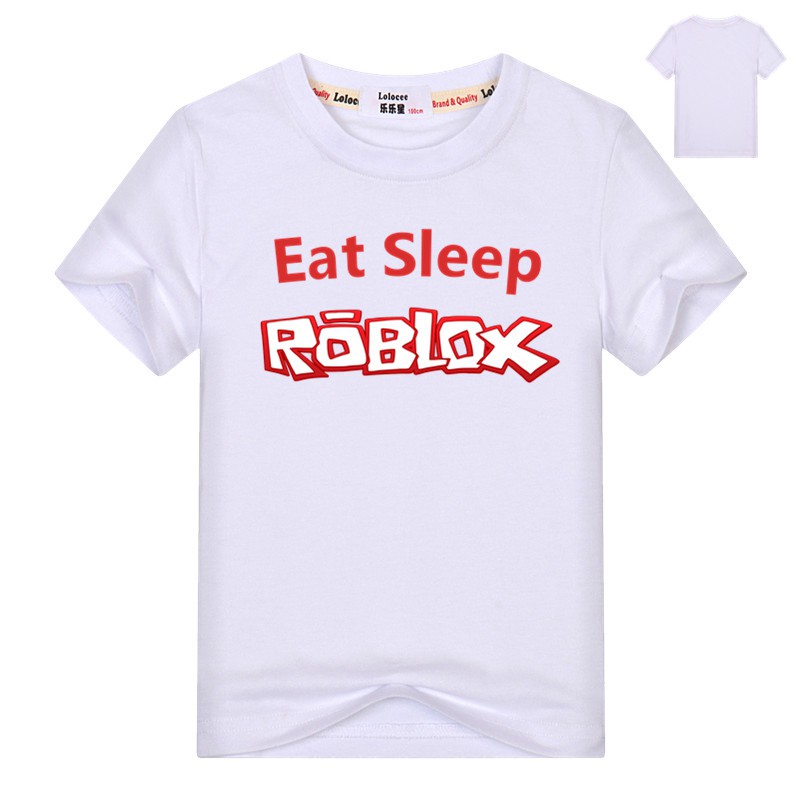 Kids Boys Funny Tee Eat Sleep Roblox T Shirt Summer Short Sleeve Top Gift Shirt Shopee Malaysia - roblox zoro shirt