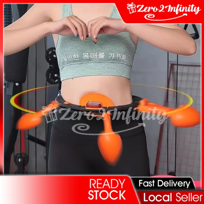 【Z2I】Smart Counting Portable Sport Hoops Yoga Waist Exerciser Hoop Detachable Belly Muscle Trainer Loss Weight Fitness