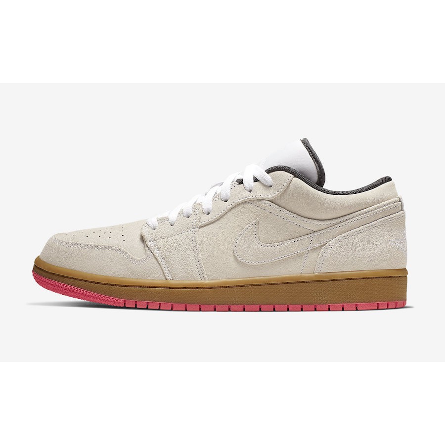 air jordan 1 low white gum hyper pink