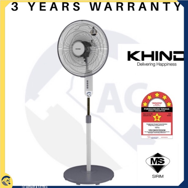 3 Years Warranty Khind Stand Fan 16 Khind Kipas Angin Berdiri 16