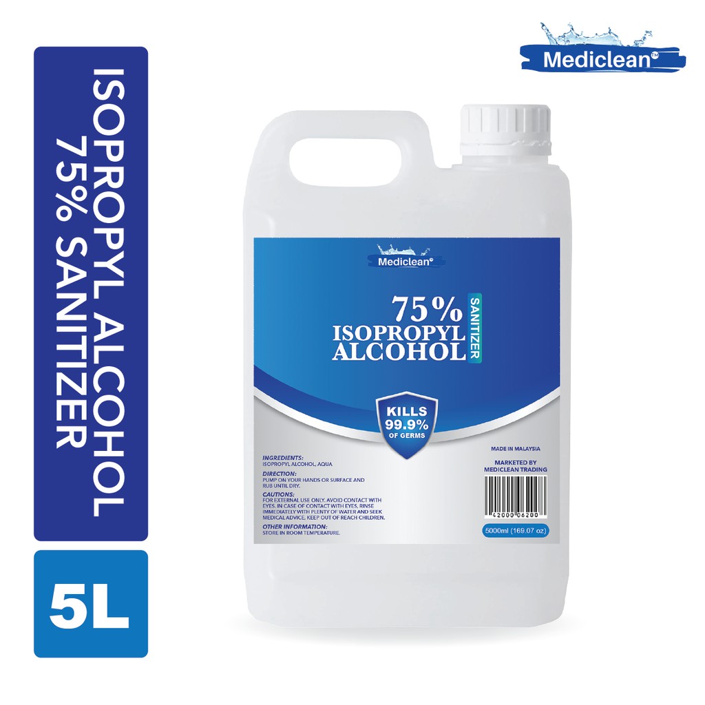 Mediclean Isopropyl Alcohol 75 / 99 Sanitizer 5000ml / 2000ml