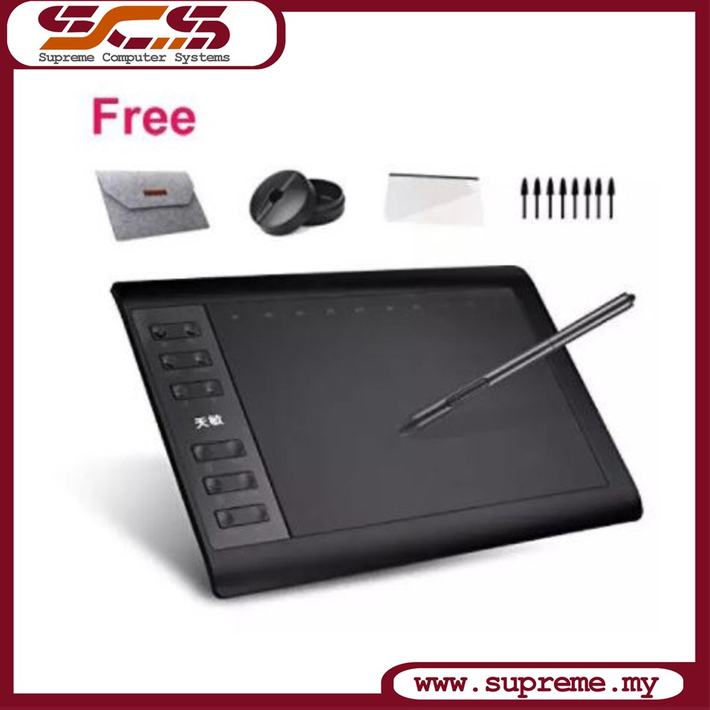 10Moons 1060 Plus Laptop Drawing Pad Windows Drawing Pad 