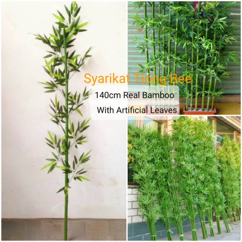 140CM Artificial Flower Rattan/bamboo/Bamboo Leaf Bamboo Fake Bamboo Artificial Green Plant/富贵竹/竹子装饰/Buluh Palsu/竹叶/竹树