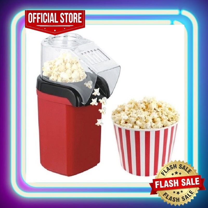 SKW Mini Popcorn Popper Hot Air Popcorn Machine Corn Kernel Air Popper Compact Electric Popcorn Make