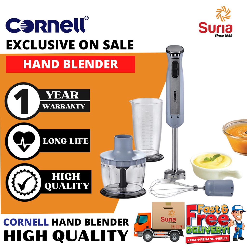 (Ready Stock)Cornell Blue Bae Babies Food Juice Blender Whisk Mixer
