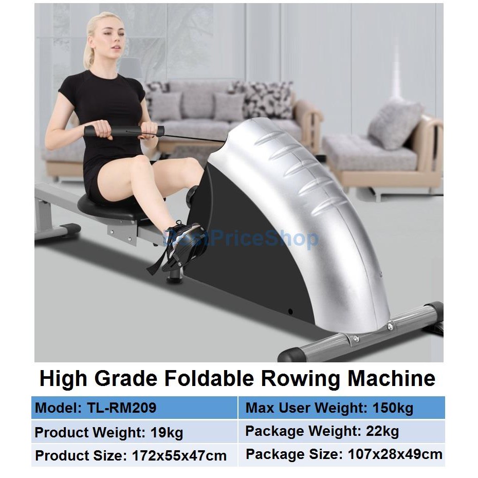 rowing machine user weight 150kg