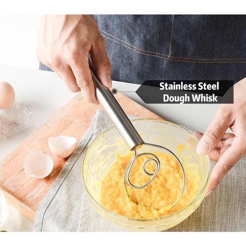 Stainless Steel Dough Whisk Baking Pastry Blender Egg Beater Tools for