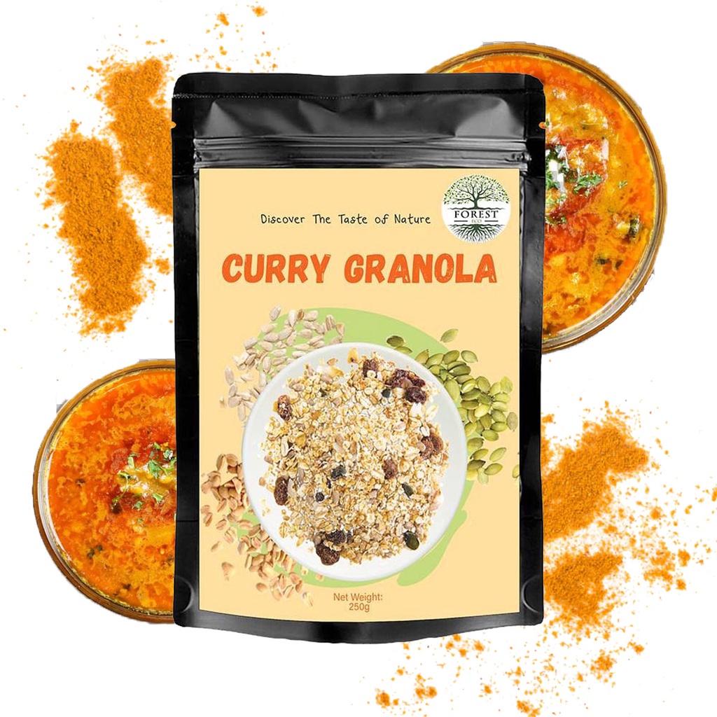 Eco Forest Curry Granola Halal Crunch Cereal Breakfast (250g) Shopee Malaysia