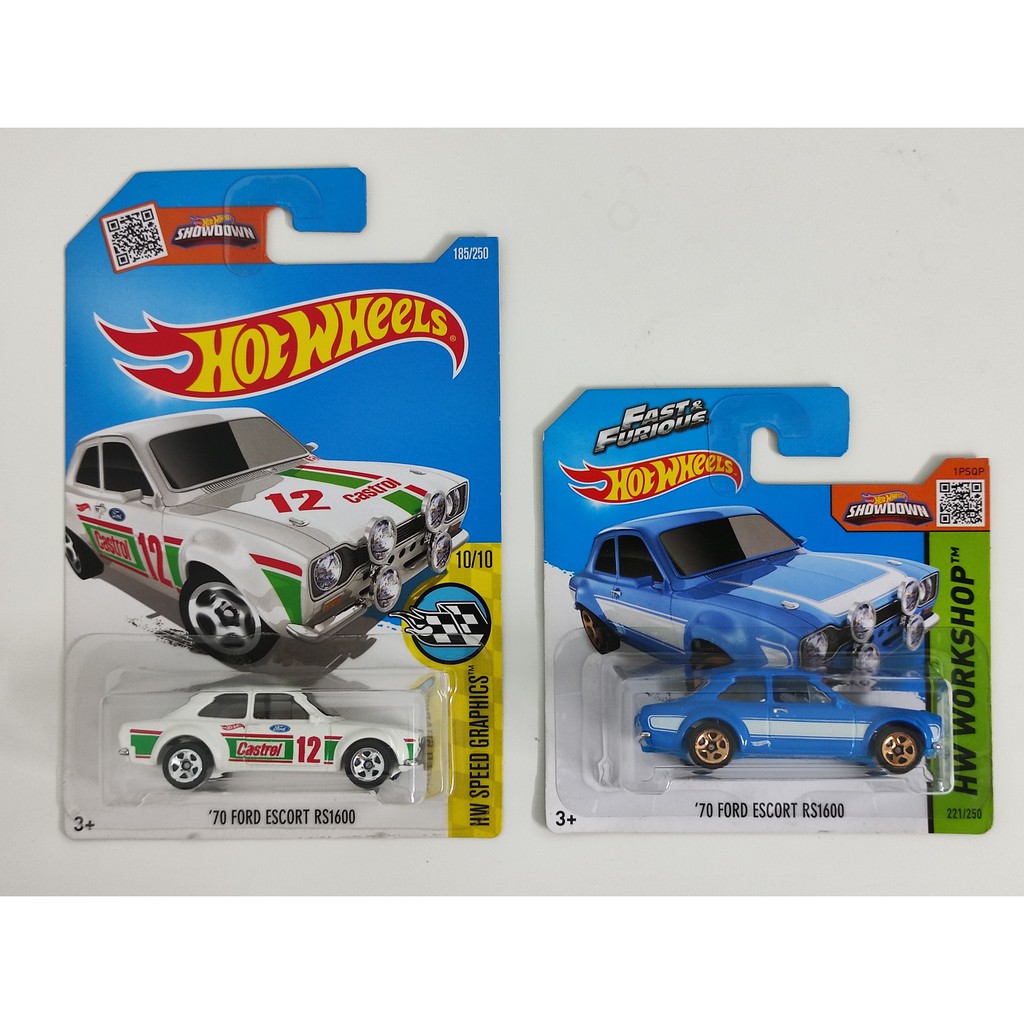Hot Wheels 70 Ford Escort Rs1600 Blue Fast And Furious Short Card Shopee Malaysia 9766