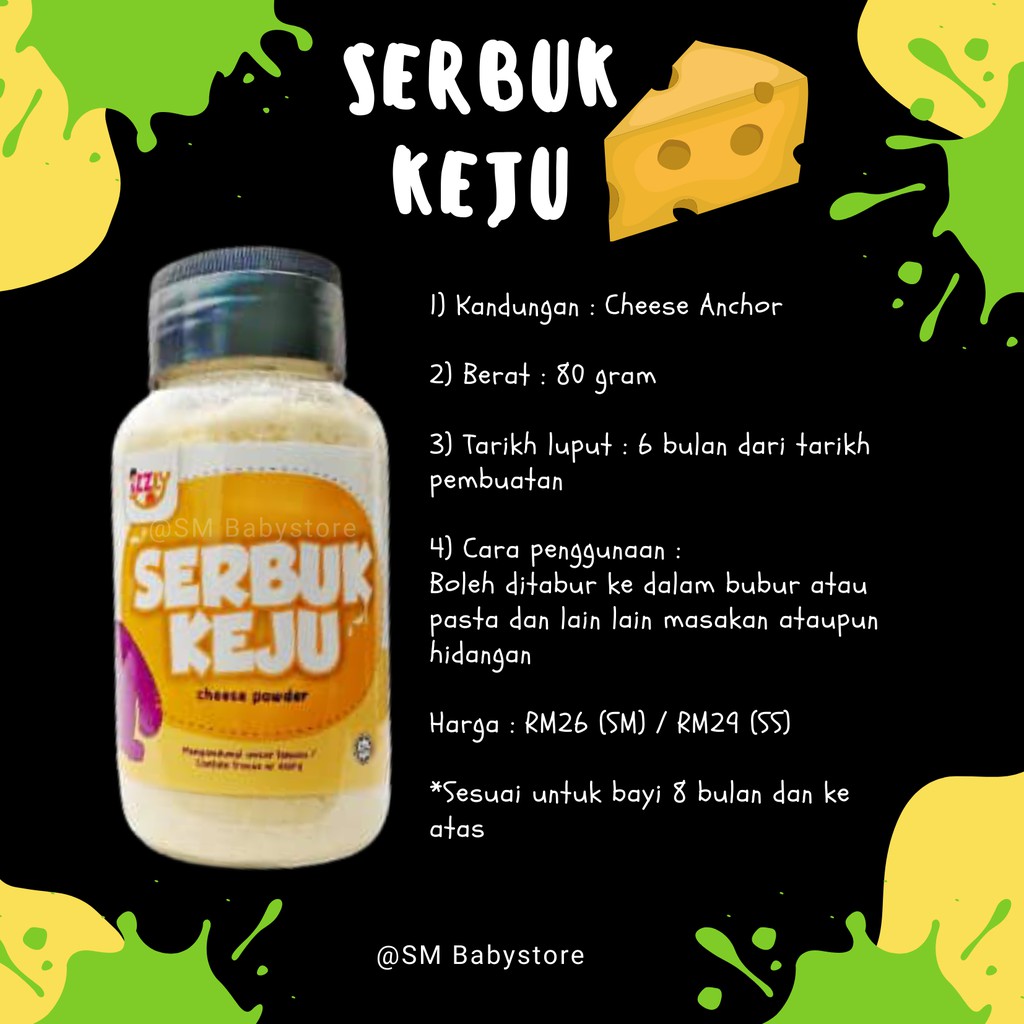 Izzly Baby Food Serbuk Cheese Anchor 80g Untuk Bayi 8 Bulan Ke Atas Shopee Malaysia