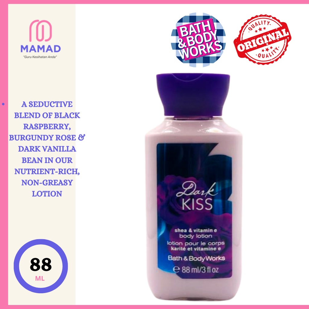 BBW Bath And Body Works Travel Size Body Lotion DARK KISS 88 ml
