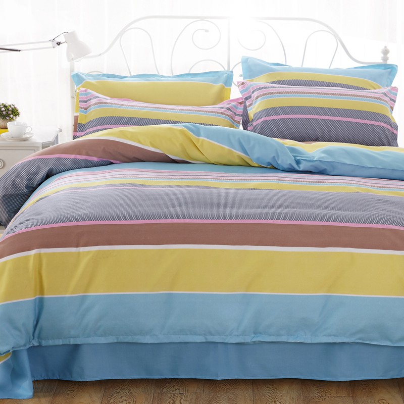 Bedding Set Single Queen King Size Bedsheet Quilt Cover Happy