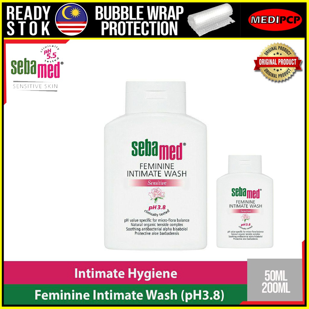 Sebamed Feminine Intimate Wash pH3.8 (200ml/50ml) sabun pencuci