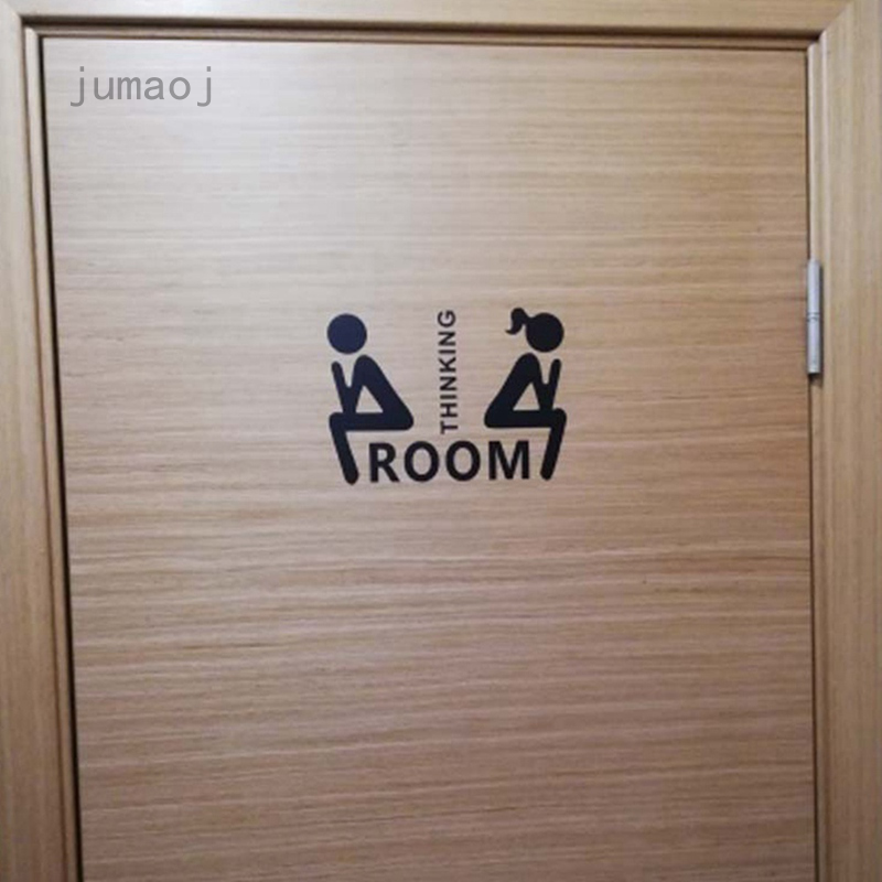 jumaoj Art Funny Toilet Door Sign Sticker Man Women Door Stickers Vinyl  Decals Decoration | Shopee Malaysia