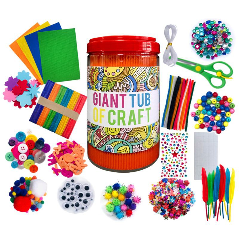 Arts and Crafts Supplies for Kids, Craft Art Supply Jar Kit for