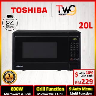 [Ready Stock, Fast Ship] Toshiba 20L / 34L Deluxe Series Microwave Oven With Grill  ER-SGS20(K)MY ER-SGS34