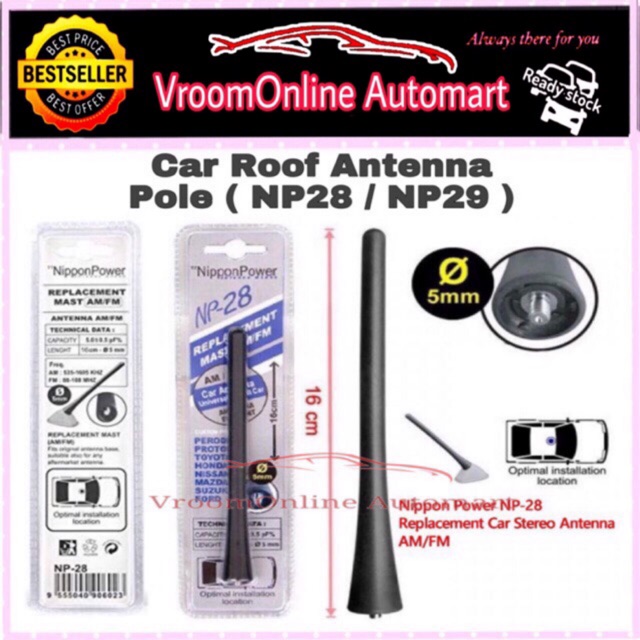 Car Roof Radio Antenna Pole Mast Perodua Myvi Alza Proton 