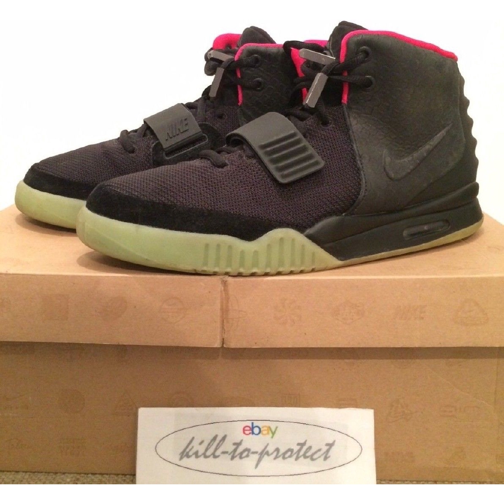 Used Nike Air Yeezy 2 Black Solar Red Sz Us9 5 Uk8 5 Kanye West 5014 006 12 Shopee Malaysia