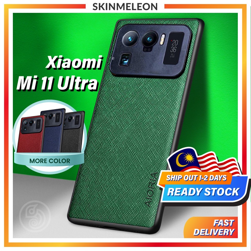 SKINMELEON Xiaomi Mi 11 Ultra Casing Cross Pattern PU Leather TPU Camera Protective Cover Phone Case