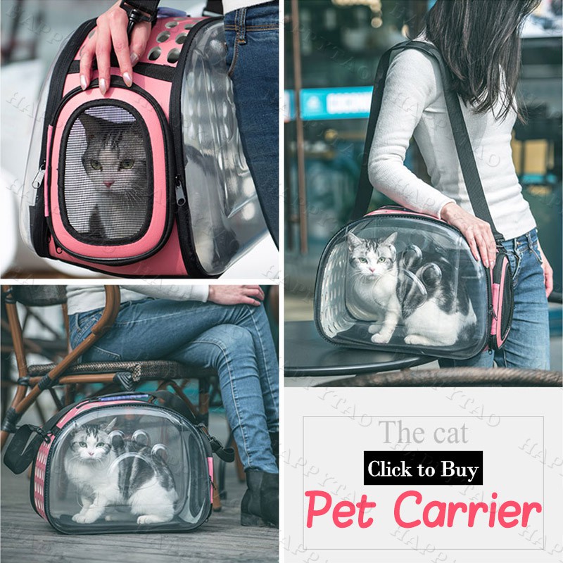 Transparent Pet Carrier Portable Dogs 