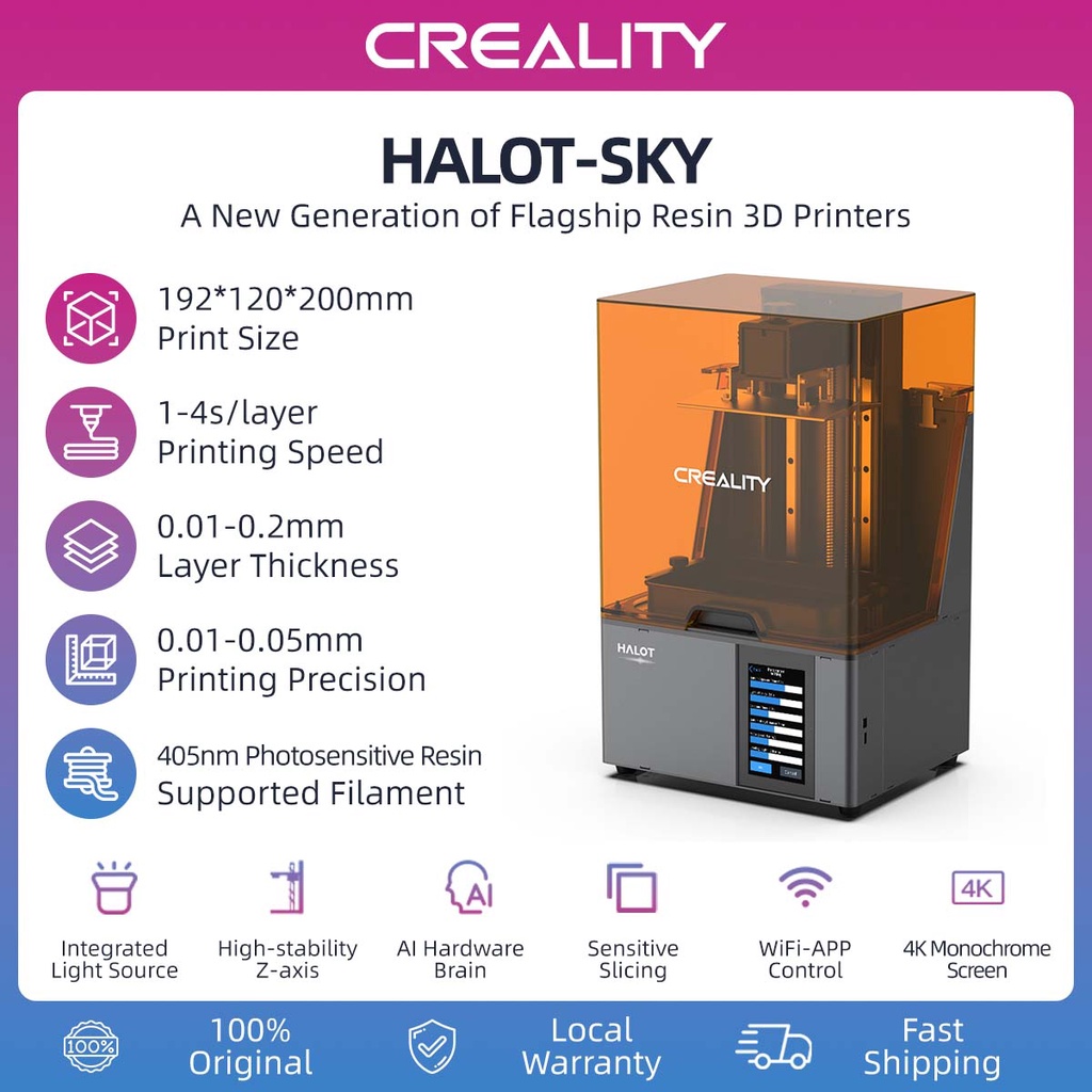 Creality HALOTSKY Resin 3D Printer with Super Spotlight, AI Hardcore