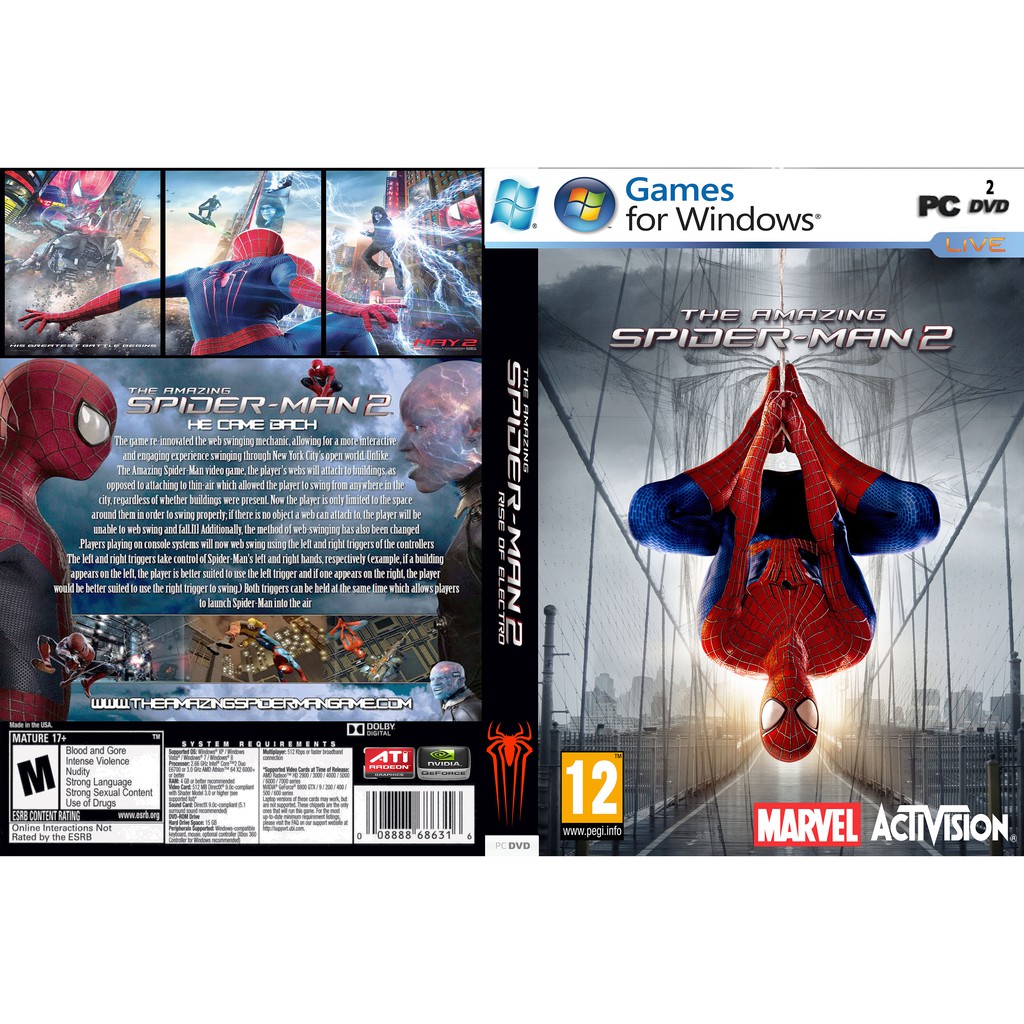 The Amazing Spider Man 2 Pc Game Offline Dvd Installation Shopee Malaysia