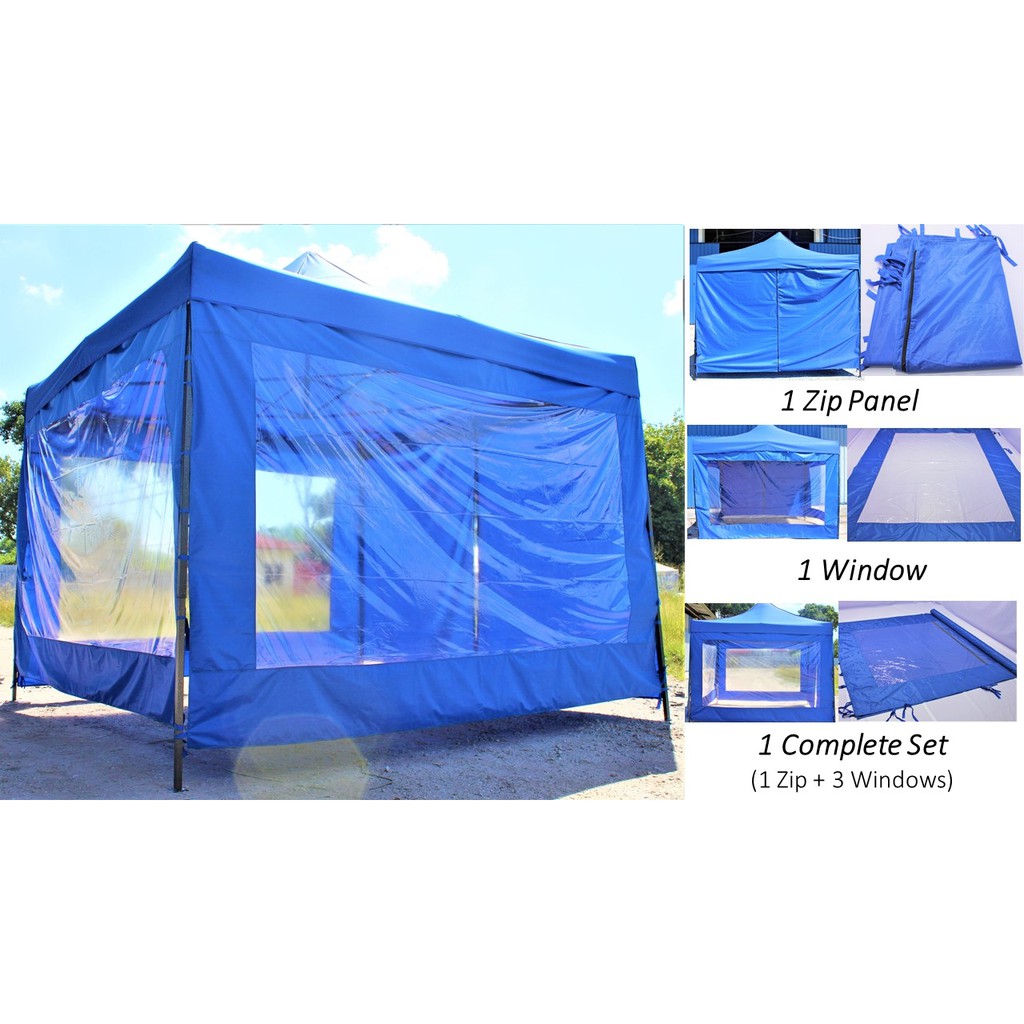 Blue Sidewall Only for 10 x 10 Canopy Tent PVC Canvas Extension Side