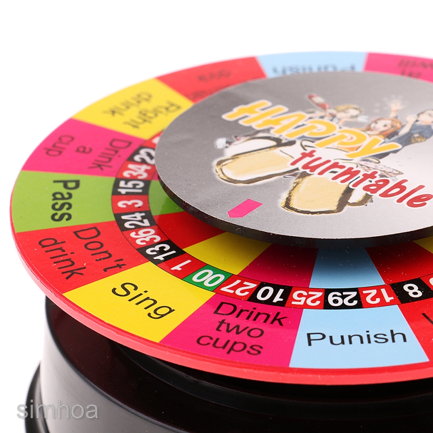 Electric Turntable Spinning Wheel Drinking Game for Party