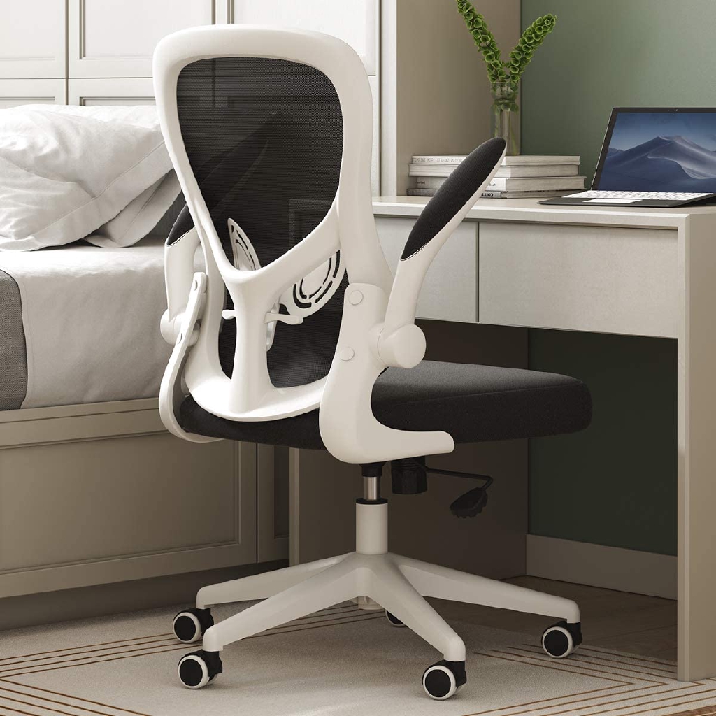 xiaomi hbada office chair ergonomic desk chair computer mesh chair with  lumbar support and flipup armswhite