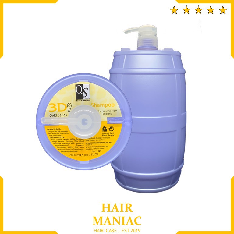 QS 3D9 Salon Gallon Treatment Shampoo 3000ml Shopee Malaysia