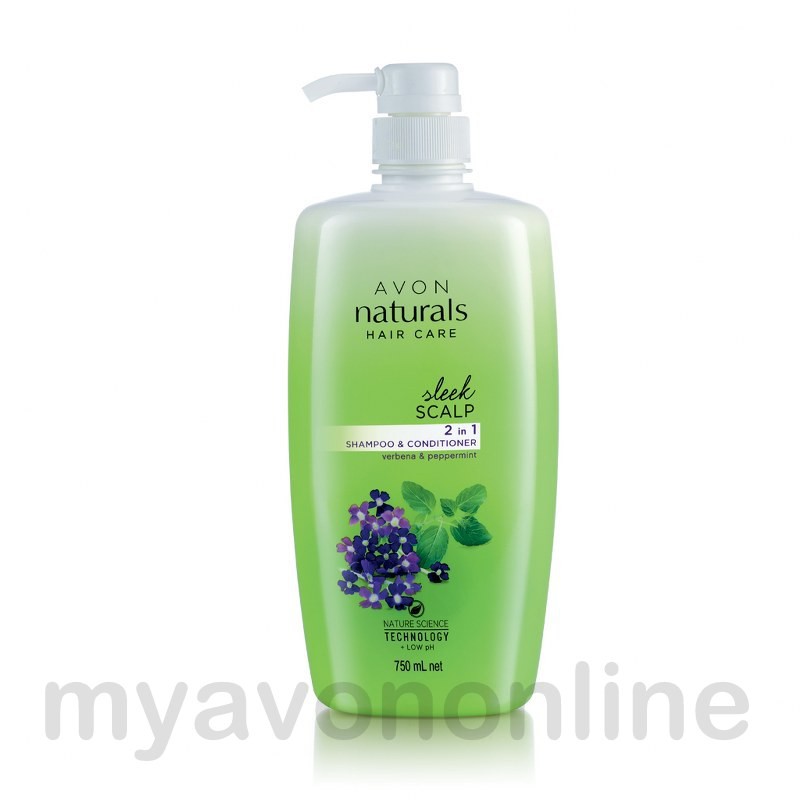 Avon Naturals Sleek Scalp Verbana Peppermint Shampoo 750ml