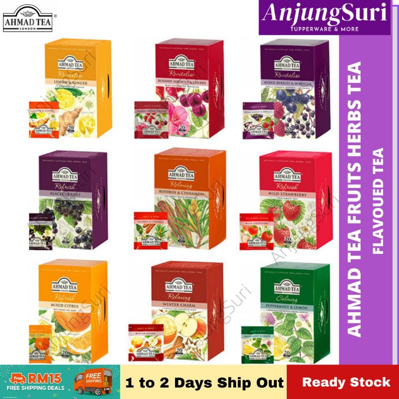 Buy Ahmad Tea Fruit Herbal Tea Selection Lemon Ginger Rooibos Peppermint Camomile Seetracker Malaysia