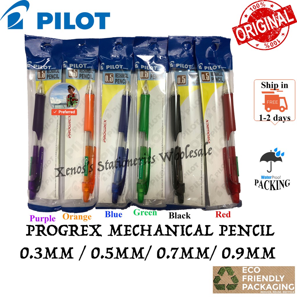 Pilot Progrex Mechanical Pencil 0 3mm 0 5mm 0 7mm 0 9mm Ready Stock 100 Original Shopee Malaysia