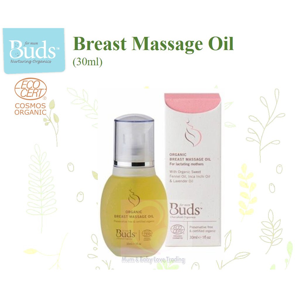 Buds Breast Massage Oil 30ml (Promotes Lactation, Protect & Moisturize