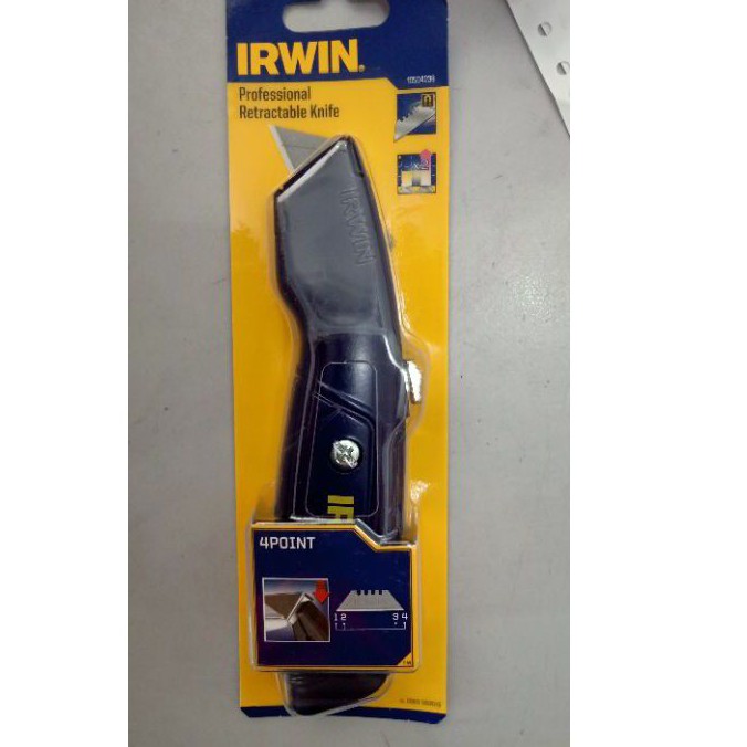 IRWIN 10504238 Professional Retractable Utility Knife (Blue Color Handle)