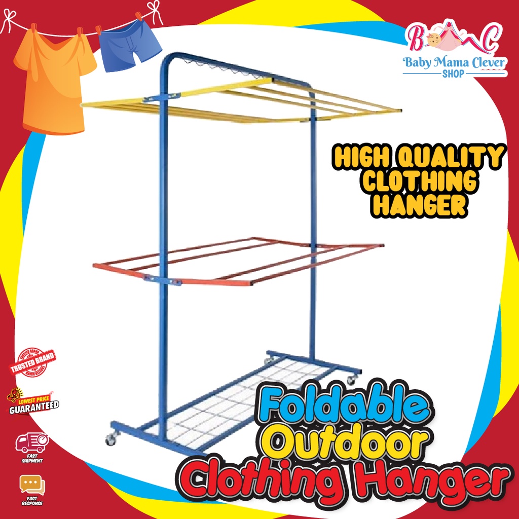 Foldable Penyidai Baju Ampaian Penyidai Baju Clothes Drying Rack Laundry Hanger Ampaian Baju