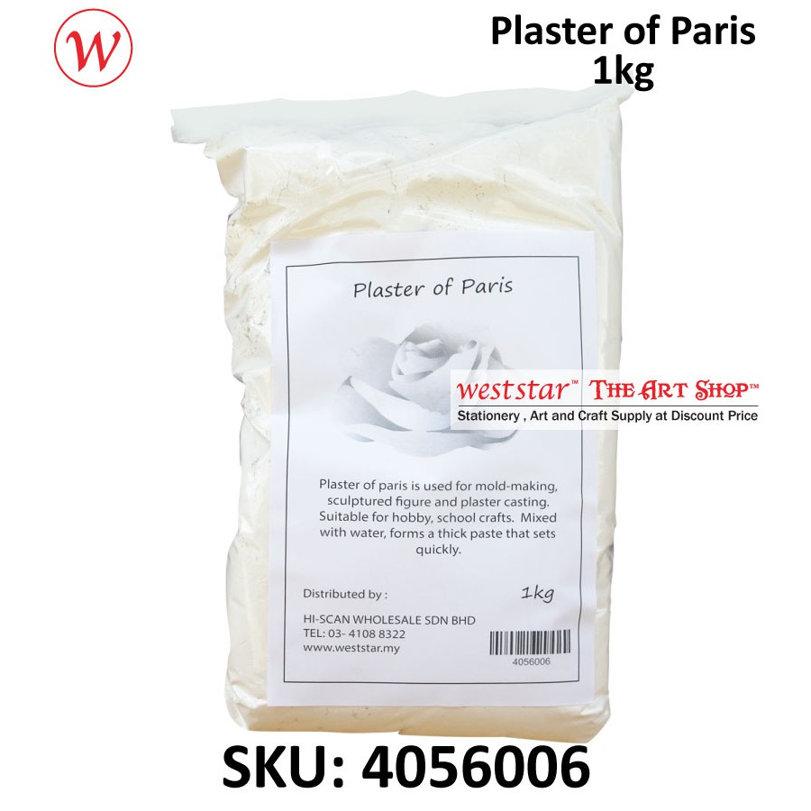 Plaster Of Paris Pop 1kg Weststar The Art Shop Shopee Malaysia