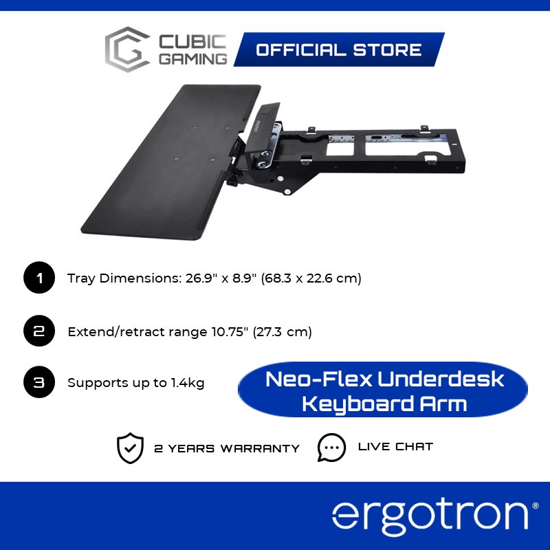 Ergotron NeoFlex Underdesk Keyboard Holder Keyboard Mount Keyboard