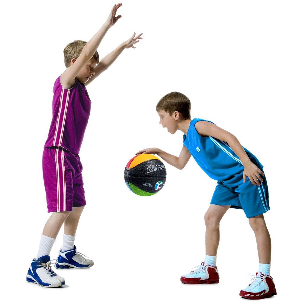 Kuangmi Olympic Colors Basketball Size 3 4 5 6 7 For Baby Child Boys Girls Youth Men Women Toys Games Sports Scorazon Edu Pe