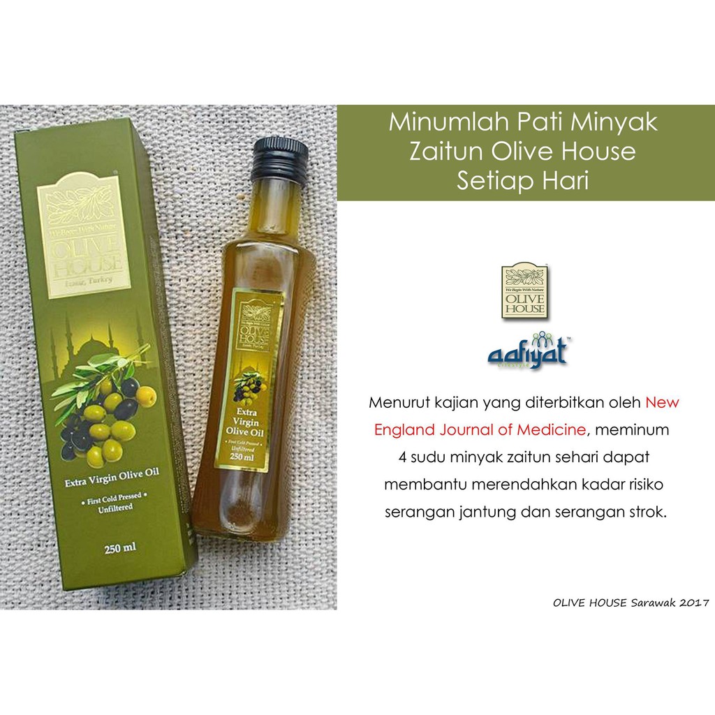 Olive House Pati Minyak Zaitun Extra Virgin Olive Oil 250 Ml Malaysia