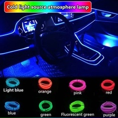 2021 New[ Tiktok ] 5Meters Car Interior Lighting LED Strip Wire Rope Auto Atmosphere Decorative Lamp Flexible Neon Light