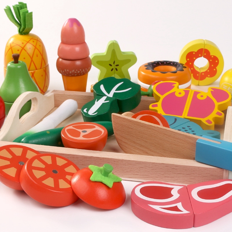 wooden vegetable cutting set