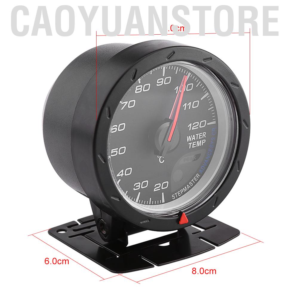 Auto Car Water Thermometer,Universal Digital Blue LED Water Temp Temperature Gauge 20-120℃ Range Meter for Auto Racing Car 