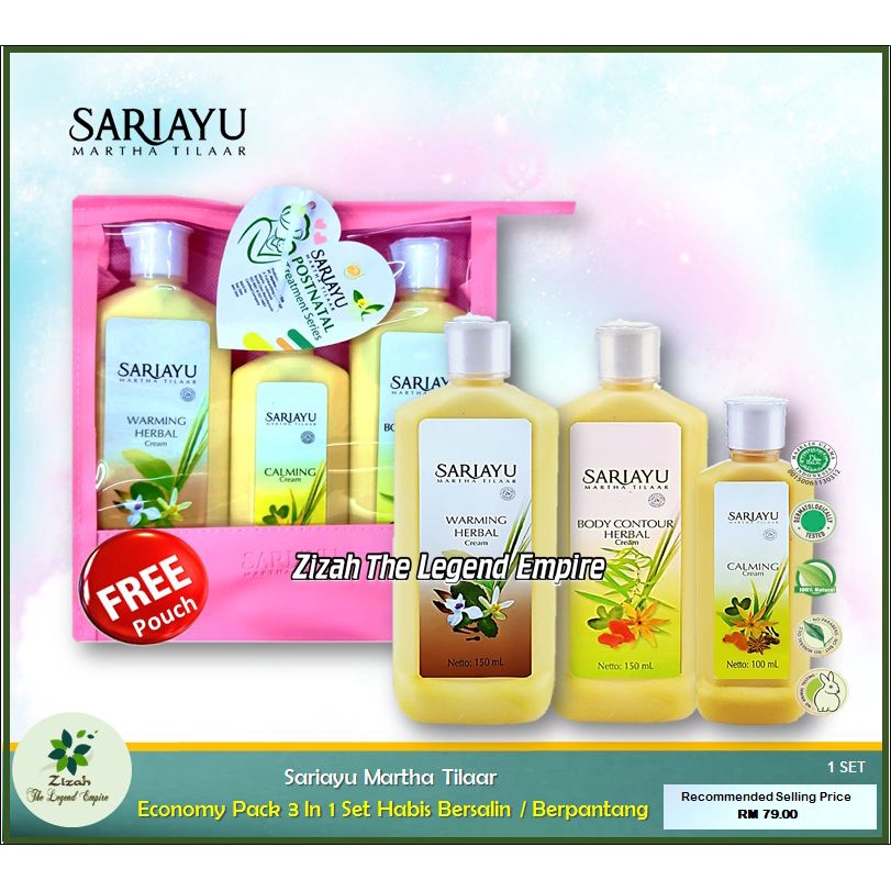 Sariayu Set Habis Bersalin In Economy Pack Tapel Pilis Param Free Pouch Shopee Malaysia