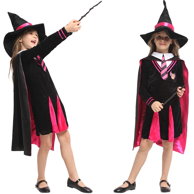 Peachi Kids Halloween Wizard Robe Costume Inspired by Harry Potter for Halloween Cosplay Party
