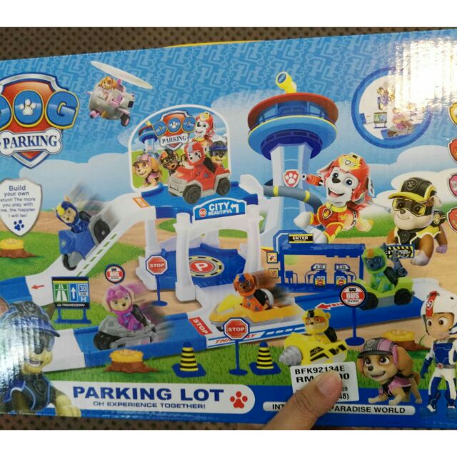 paw patrol parking lot playset