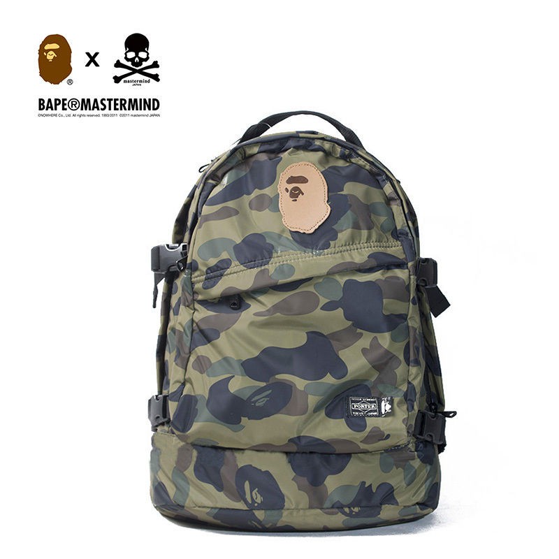 A Bathing Ape 1st Camo Camouflage Backpack Bape Porter High Quality Travel Bag Shopee Malaysia - bape crossover bag roblox