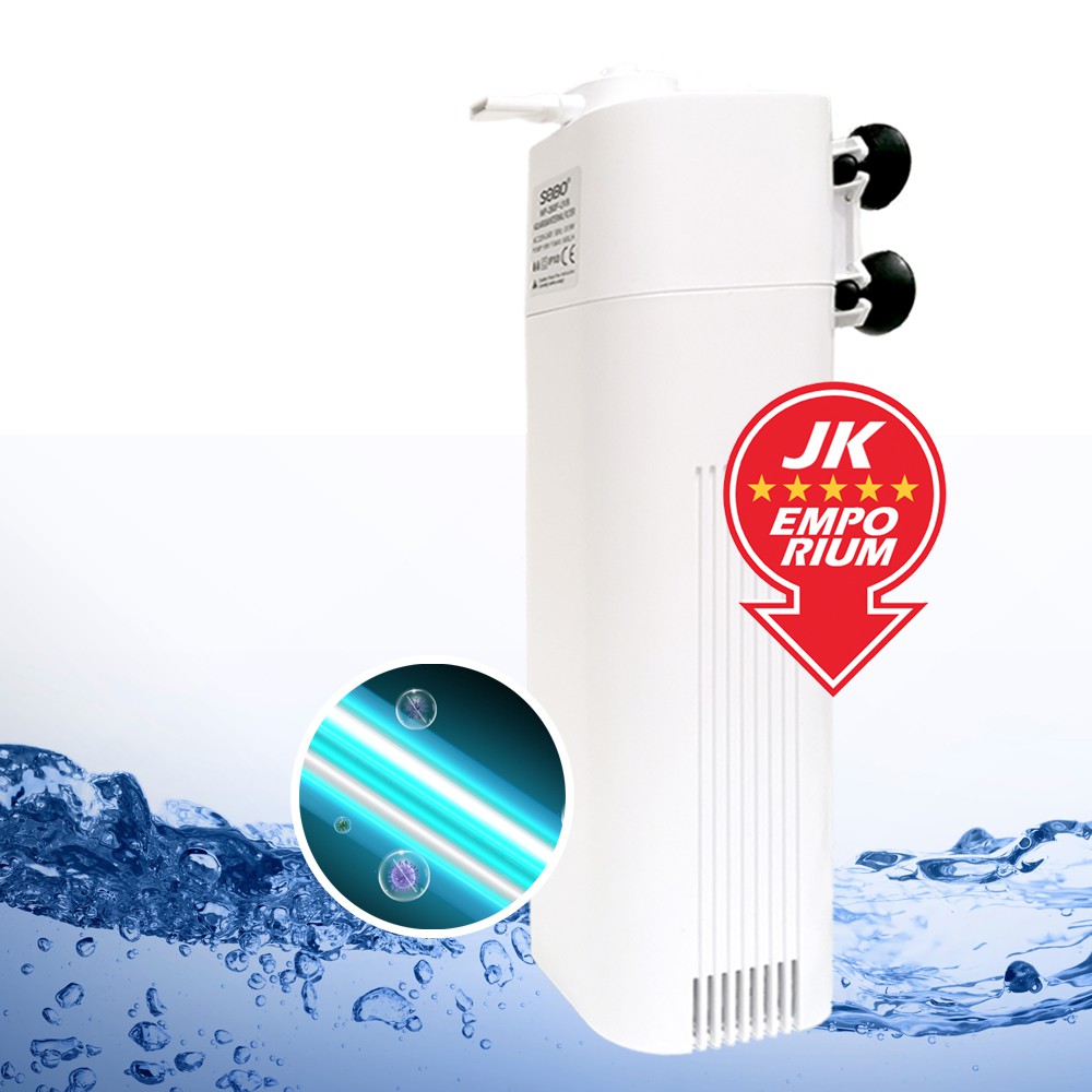 Sobo Aquarium UV Internal Filter WP-390F-UV9 Light Pump Lampu UV Pam