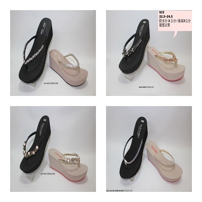 Export Flip-Flops Sponge Slippers Thick-Soled Wedge Type 1913 * 915 * 2307 * 613