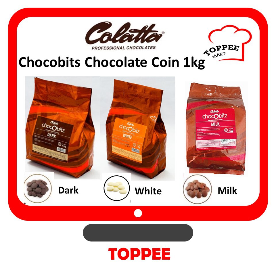 Colatta Chocolate Coin Button 1kg Dark / Milk / White ...